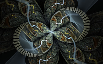 Картинка 3д+графика фракталы+ fractal узор цвета фон