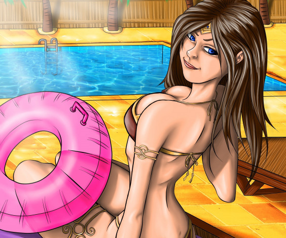 Обои картинки фото векторная графика, девушки , girls, фон, взгляд, девушка