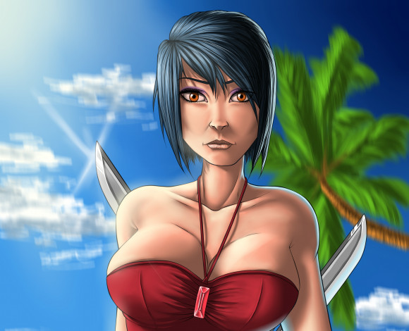 Обои картинки фото векторная графика, девушки , girls, взгляд, девушка, фон