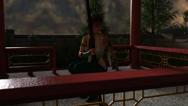 Обои картинки фото 3д графика, фантазия , fantasy, девушка, взгляд, фон