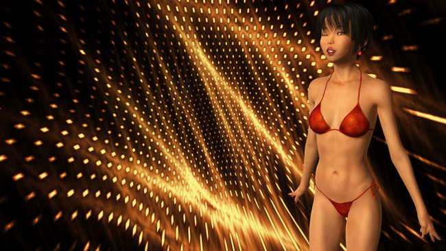 Обои картинки фото 3д графика, люди , people, девушка, фон, взгляд