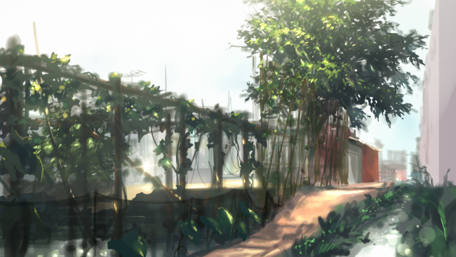 Обои картинки фото рисованное, природа, optical-core, арт