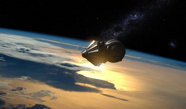 Обои картинки фото космос, арт, космический, корабль, полет, вселенная