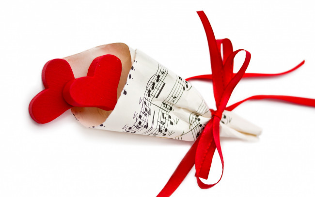 Обои картинки фото праздничные, день святого валентина,  сердечки,  любовь, алый, сердечки, бант, лента