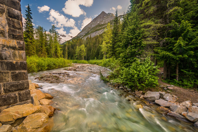 Обои картинки фото природа, реки, озера, река, лес, горы