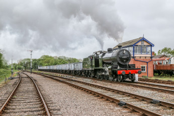 Картинка техника паровозы паровоз рельсы