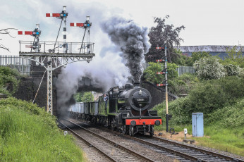 Картинка техника паровозы паровоз рельсы