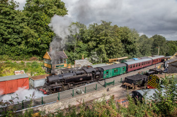 Картинка техника паровозы рельсы паровоз