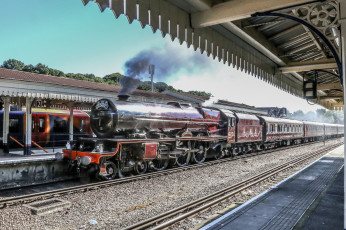 Картинка техника паровозы рельсы паровоз