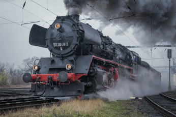 Картинка техника паровозы рельсы паровоз