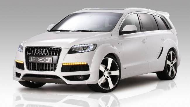 Обои картинки фото je design audi q7 s-line 2012, автомобили, audi, 2012, s-line, q7, белый, je, design