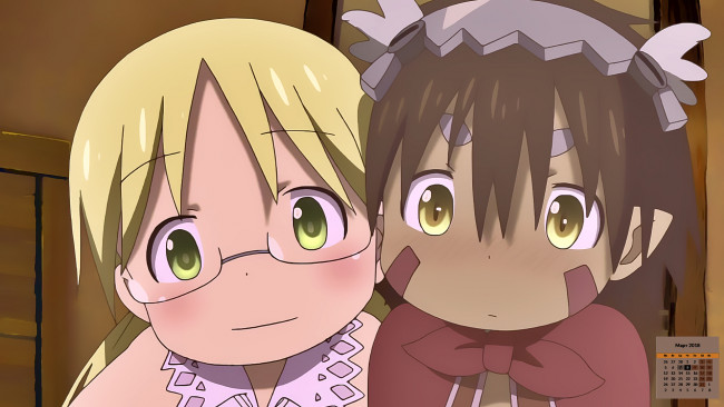 Обои картинки фото календари, аниме, лицо, 2018, взгляд, мальчик, девочка