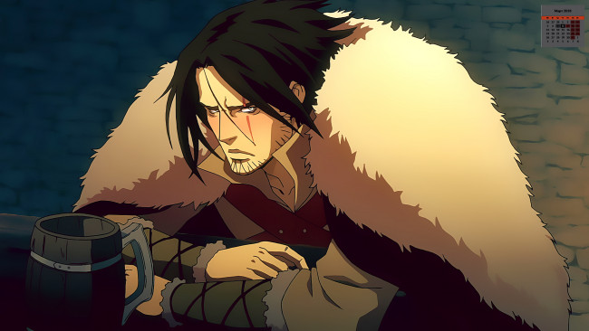 Обои картинки фото календари, аниме, взгляд, мужчина, 2018, кружка