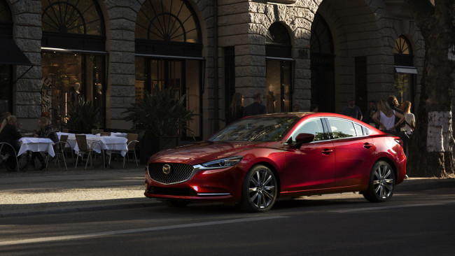 Обои картинки фото mazda6 2018, автомобили, выставки и уличные фото, mazda6, 2018, красный