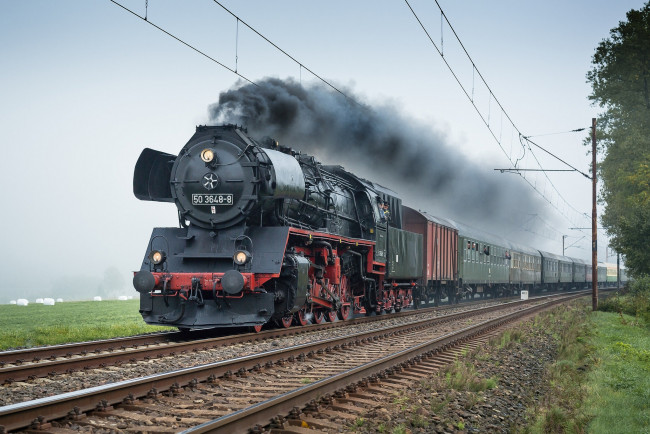 Обои картинки фото техника, паровозы, локомотив, состав