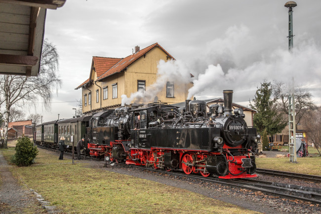 Обои картинки фото техника, паровозы, паровоз, рельсы