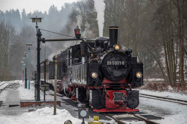 Обои картинки фото техника, паровозы, паровоз, рельсы