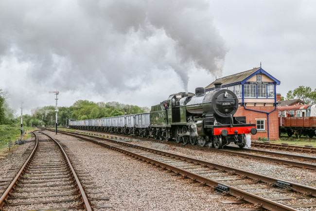 Обои картинки фото техника, паровозы, паровоз, рельсы