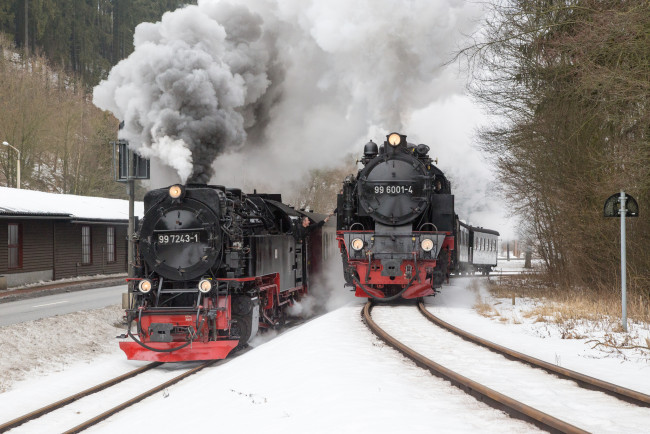 Обои картинки фото техника, паровозы, паровоз, рельсы