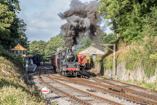 Обои картинки фото техника, паровозы, паровоз, рельсы