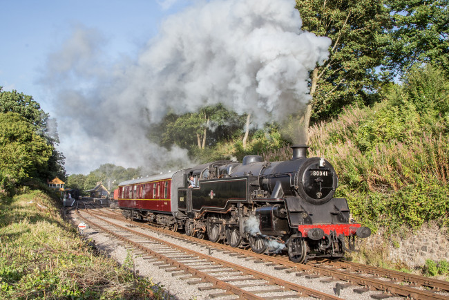 Обои картинки фото техника, паровозы, паровоз, рельсы