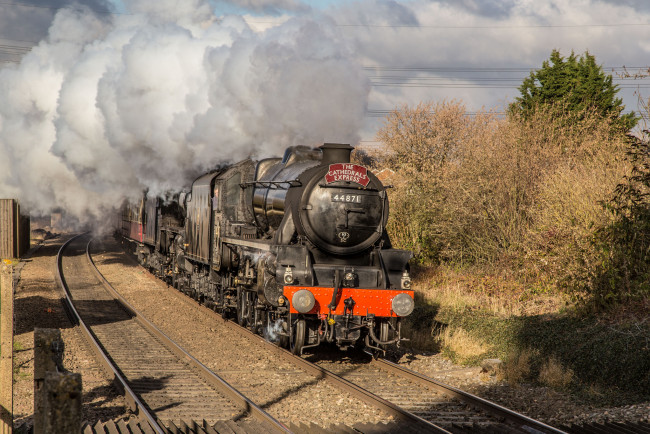 Обои картинки фото техника, паровозы, рельсы, паровоз