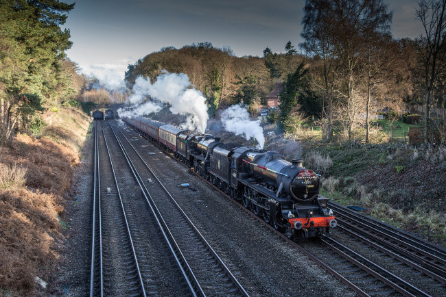 Обои картинки фото техника, паровозы, рельсы, паровоз