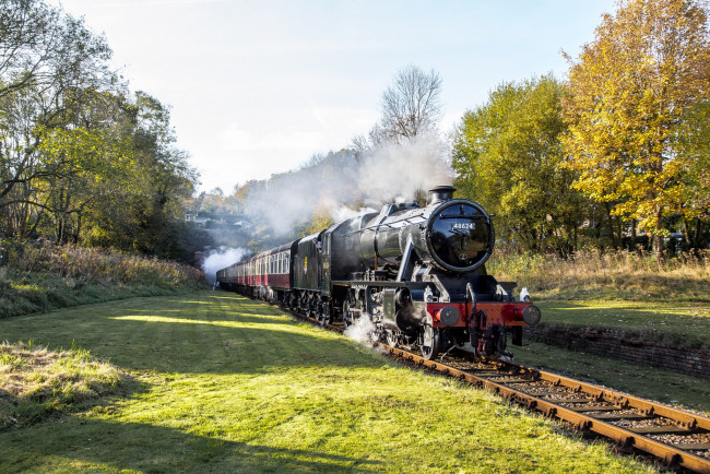 Обои картинки фото техника, паровозы, рельсы, паровоз