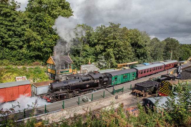 Обои картинки фото техника, паровозы, рельсы, паровоз
