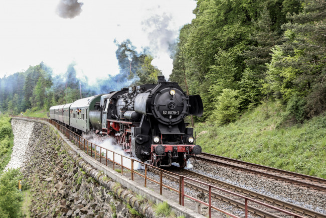 Обои картинки фото техника, паровозы, рельсы, паровоз