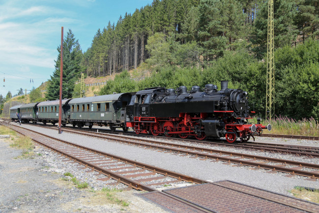 Обои картинки фото техника, паровозы, рельсы, паровоз