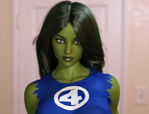 Картинка 3д+графика существа+ creatures девушка взгляд фон