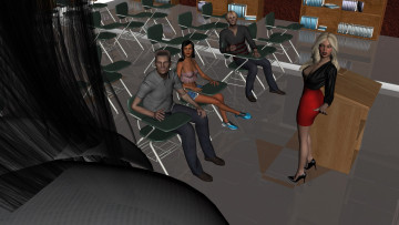 Картинка 3д+графика люди+ people фон девушки взгляд