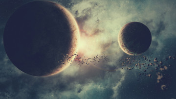 Картинка космос арт звезды галактики вселенная планеты