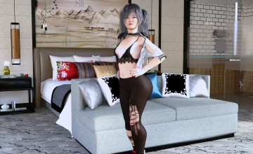 Картинка 3д+графика люди+ people девушка взгляд фон