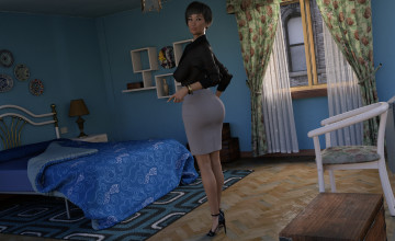 Картинка 3д+графика люди+ people девушка взгляд фон