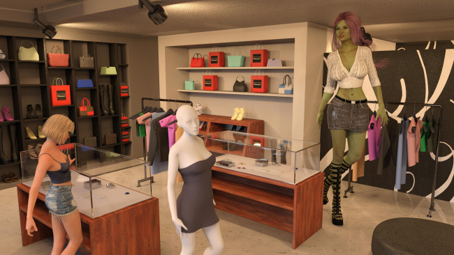 Обои картинки фото 3д графика, фантазия , fantasy, фон, взгляд, девушки