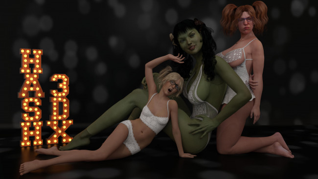 Обои картинки фото 3д графика, фантазия , fantasy, фон, взгляд, девушки