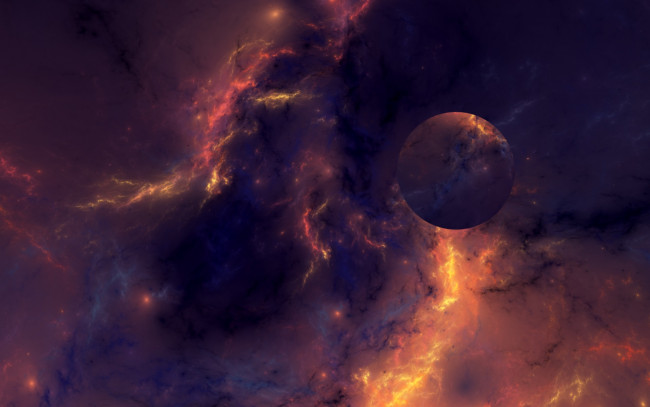 Обои картинки фото космос, арт, звезды, галактики, вселенная, планета