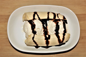 Картинка еда мороженое +десерты банановый десерт