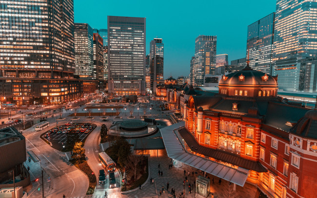 Обои картинки фото tokyo,  japan, города, токио , япония, город, мегаполис, токио, вечер, небоскребы, современные, здания