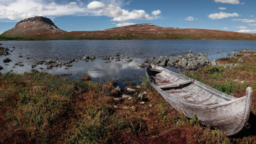 Картинка корабли лодки +шлюпки горы лодка озеро