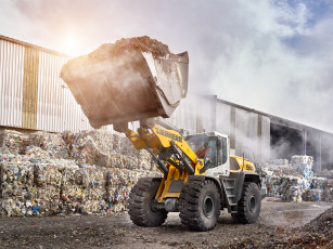 Картинка техника фронтальные+погрузчики liebherr