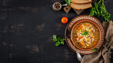 Картинка еда первые+блюда крупник крупяной суп