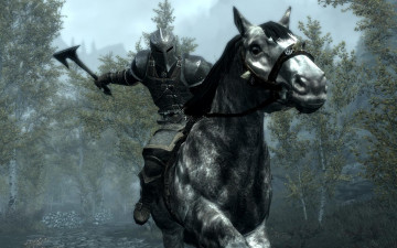 Картинка видео+игры the+elder+scrolls+v +skyrim всадник топор