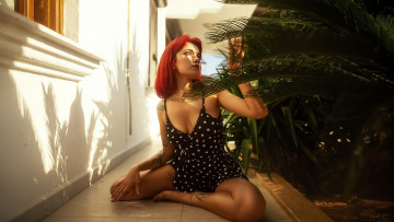 Картинка девушки -+рыжеволосые+и+разноцветные красивая девушка