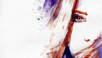 Картинка рисованное живопись девушка лицо