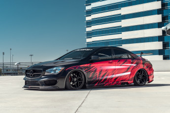 Картинка автомобили mercedes-benz mercedes black cla mercedes- benz livery
