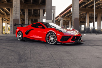 Картинка автомобили corvette chevrolet red sportcar c8