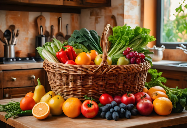 Обои картинки фото 3д графика, еда-, food, овощи, фрукты